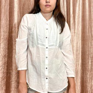 Forever 21 White Sheer Button Down